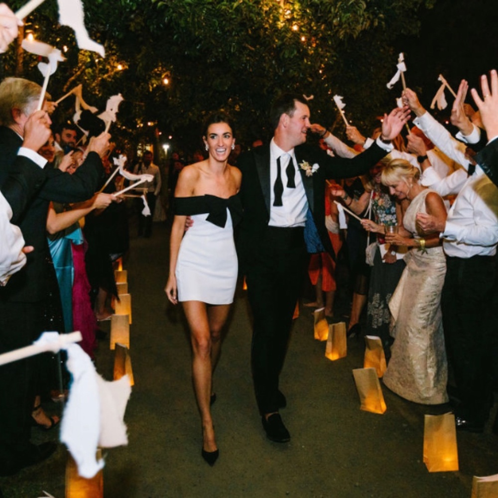 Self-Portrait - off-the-shoulder bow-embellished mini dress